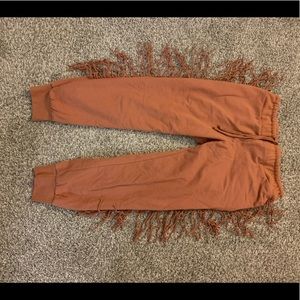 Kittenish Fringe Joggers